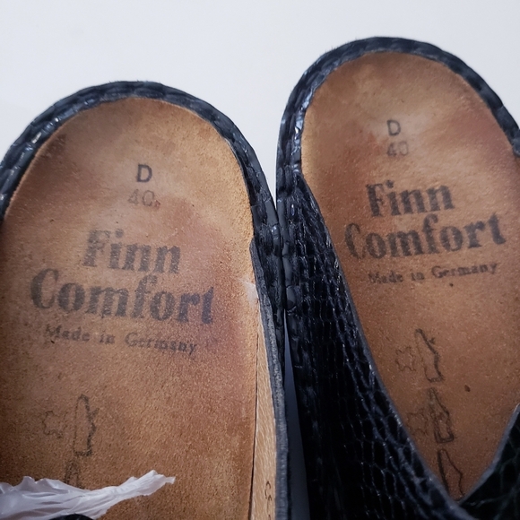 Finn Comfort Womens EU 30 US 9 Mule Black Patent Leather Slide Clog Slip On Shoe - Picture 8 of 8